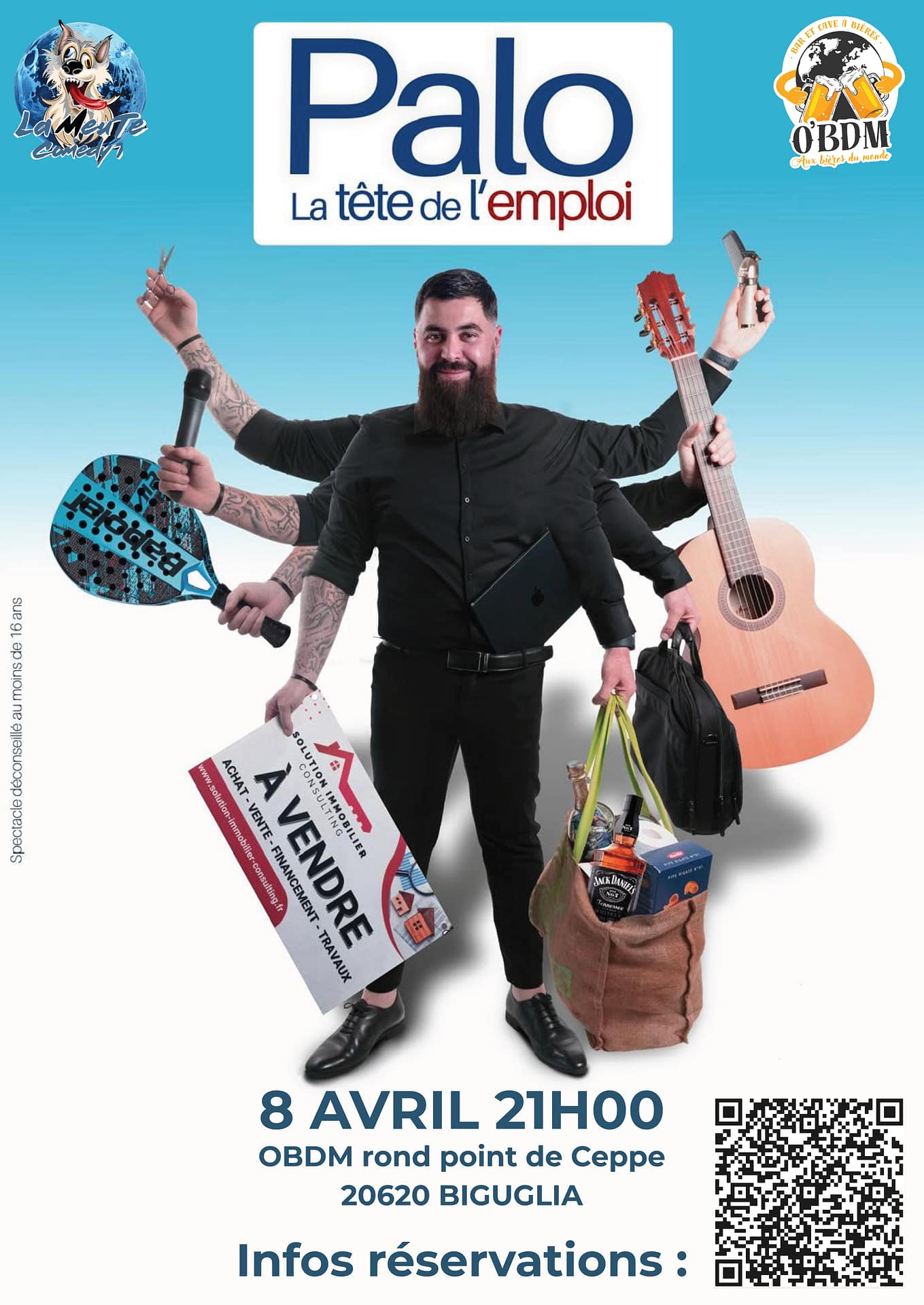 -Mercredi 8 Avril Spectacle Palo « La tĂȘte de lâemploi »