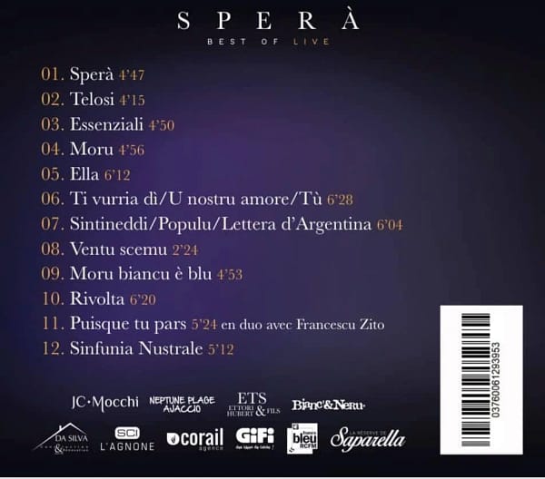 SPERÀ album live