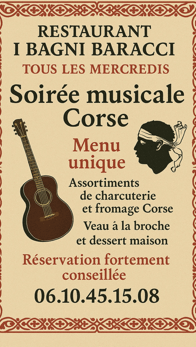 Soirée chants corses et veau à la broche