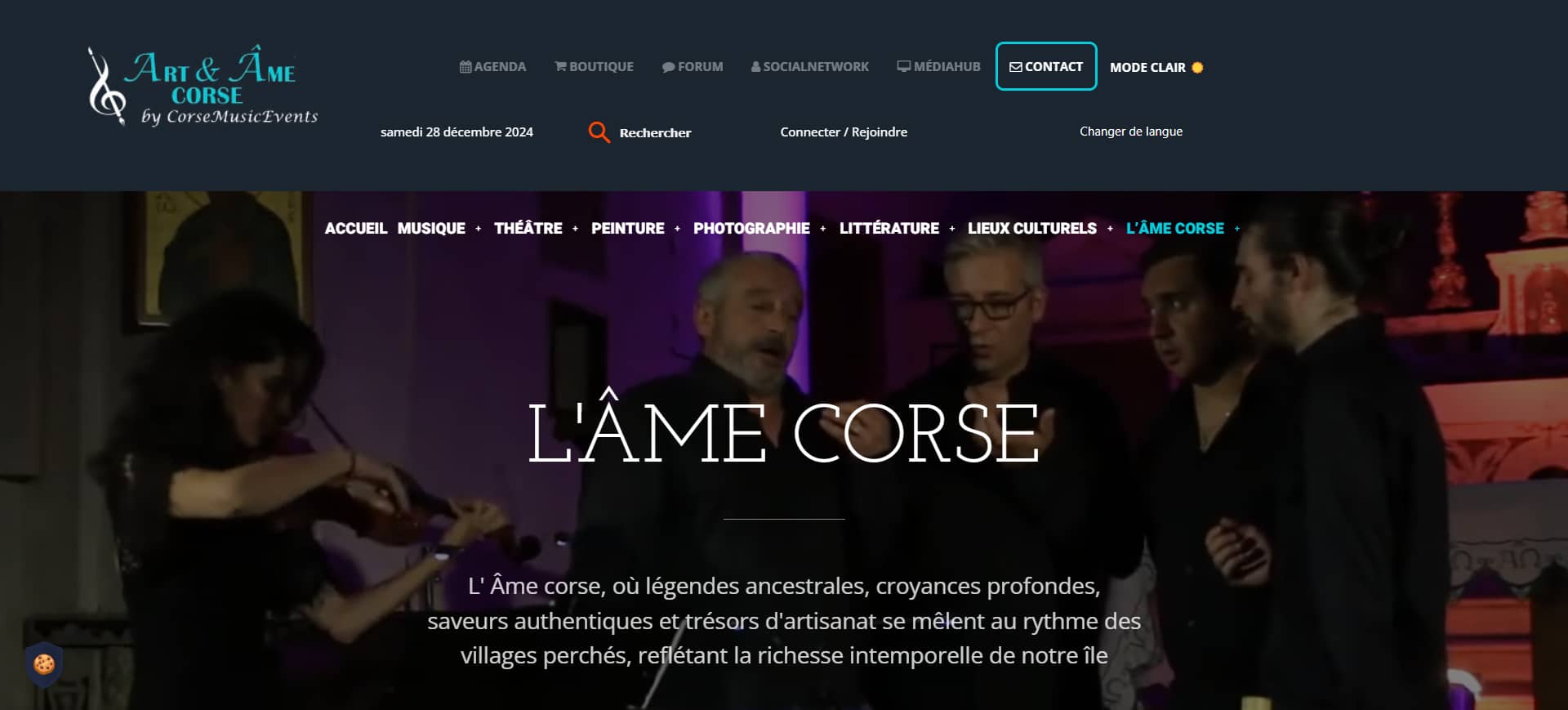 Création site internet - CorseMusicEvents
