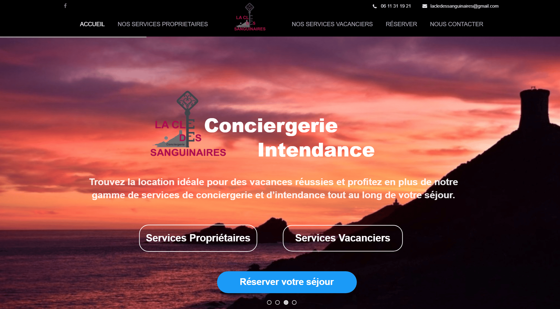 Création site internet - La Clé des Sanguinaires